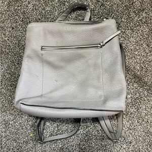Fiorelli faux leather Gray Textured/pebbled Backpack - see all pictures!